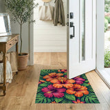 Hibiscus Bloom Multi-Color Area Rug