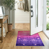 Starry Ombre Pink to Purple Area Rug