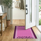 Pink Boho Chic Hot Pink Leopard Print Area Rug
