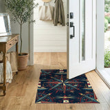 Nautical Compass Lighthouse Area Rug