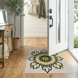 Golden Mandala Starburst Area Rug