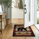 Grizzly Bear Southwestern Area Rug
