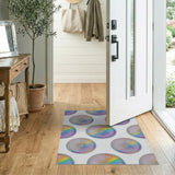 Rainbow Radial Geometric Area Rug