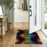 Vibrant Rainbow Swirl Area Rug
