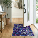 Cosmic Whales Abstract Area Rug