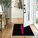 Edgy Pink Knife Blood Splatter Area Rug