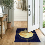 Celestial Golden Full Moon Mandala Rug