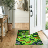 Kids Cartoon Jungle Animals Area Rug