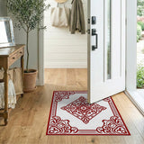 Elegant Traditional Persian Elegant Red Persian Medallion Area Rug