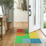 Multi-color and Patterns Geometric Modern Vibrant Multi-Color Geometric Patchwork Area Rug