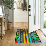 Vibrant Cartoon City Roads Area Rug
