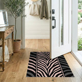 Pink Zebra Stripe Area Rug