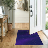 Purple Starry Night Constellation Area Rug