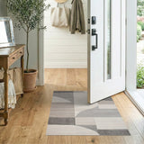 Geometric Modern Grey Abstract Grey Geometric Area Rug