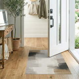 Abstract Brushstroke Beige Neutral Area Rug