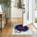 Hypnotic Purple Vortex Area Rug