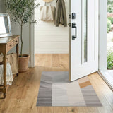 ODIKA Modern Geometric Washable Area Rug - Low Pile Non-Slip Living Room Carpet