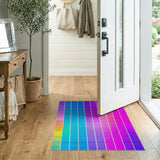 Multi-color and Patterns Vibrant Rainbow Gradient Stripe Area Rug