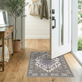 ODIKA Purple Persian Floral Area Rug