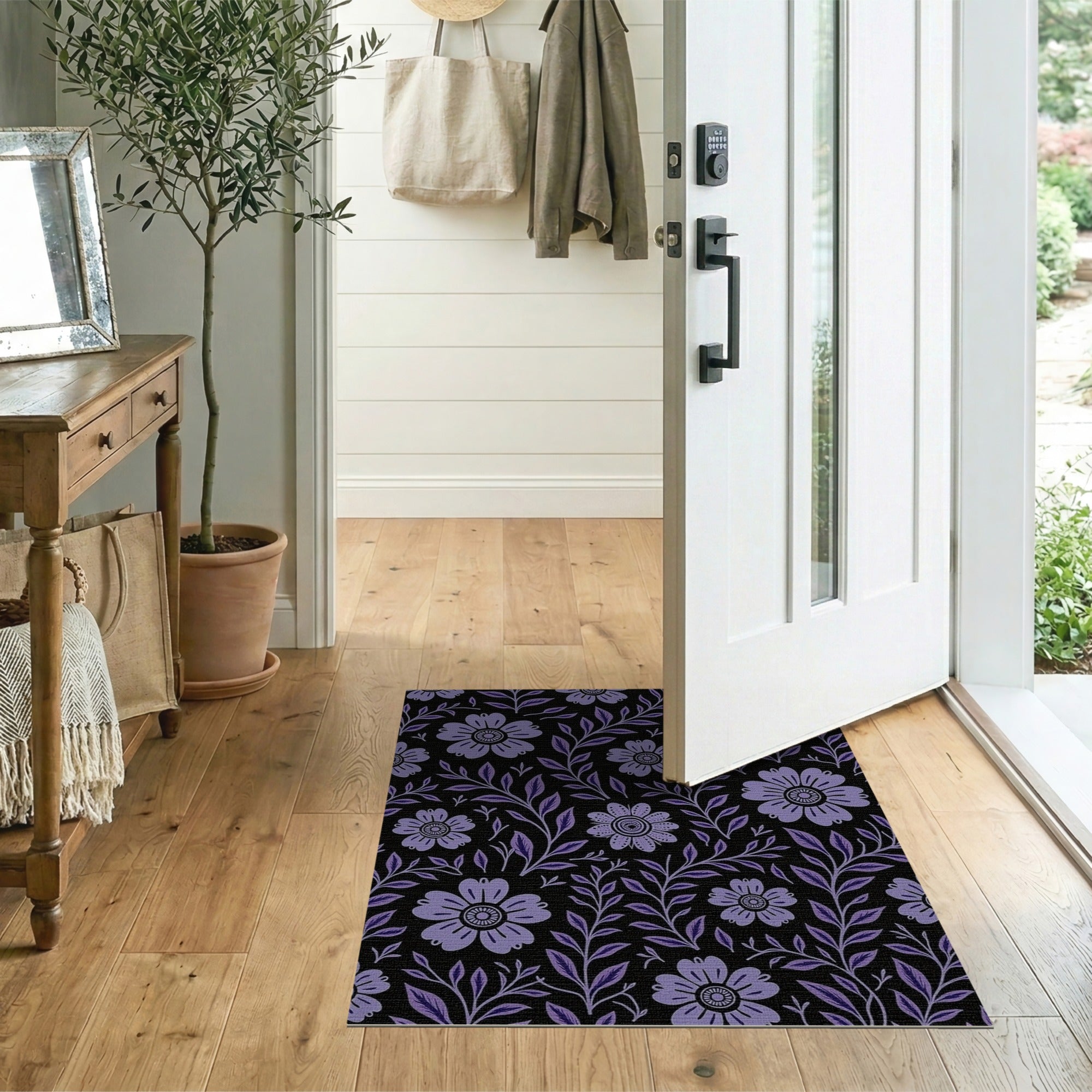Purple Floral Vintage No. 8 Area Rug