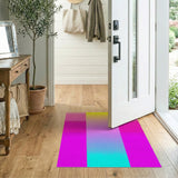 Vivid Rainbow Halftone Gradient Area Rug