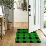 Bold Green Black Buffalo Check Area Rug