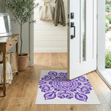 Traditional Persian Purple Intricate Purple Mandala Area Rug