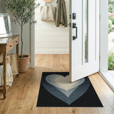 Layered Ombre Heart Abstract Area Rug