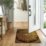 Opulent Gold Mandala Area Rug