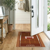 Brown and Tan Football Field Area Rug