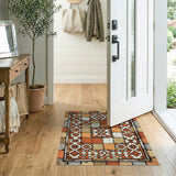 Distressed Terracotta Tile Mosaic Rug