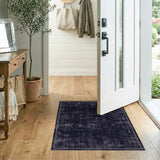 Starry Grid Black White Area Rug