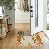 Multi-color and Patterns Southwestern Cactus Desert Area Rug