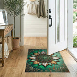 Teal Mandala Distressed Vintage Area Rug