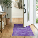 Purple Distressed Vintage Medallion Rug