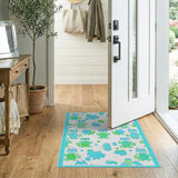 Playful Cartoon Frog Area Rug