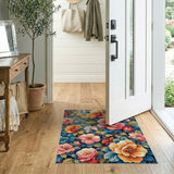 Vibrant Peony Garden Multi-Color Area Rug