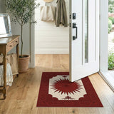 Ornate Red Starburst Persian Rug