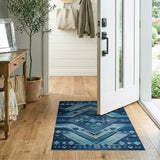 Teal Diamond Heritage Tribal Area Rug