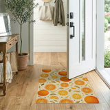 Orange Slice Fruit Pattern Area Rug