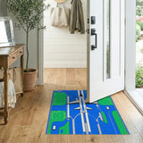 Airport Runway Cartoon Kids Area Rug