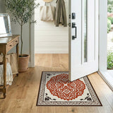 Red Red Medallion Traditional Persian Area Rug