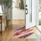 Sweeping Red Watercolor Area Rug