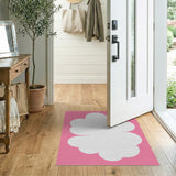 Fluffy White Cloud Pink Area Rug