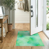 Abstract Green Watercolor Area Rug