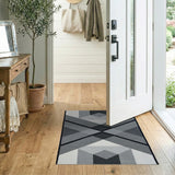 Modern Geometric Black White No. 18 Area Rug