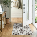 Elegant Damask Floral Vintage Area Rug