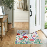 Floral Vintage Wildflower Meadow Floral Area Rug