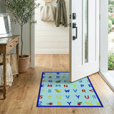 Fun ABC Alphabet Kids Rug with Fruits Bugs