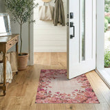 Blush Pink Roses Floral Vintage Floral Vintage Area Rug